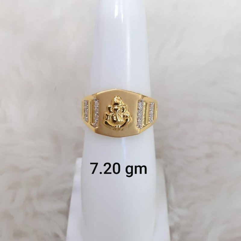 916 Fancy light weight daily wear Cz Gent's ring