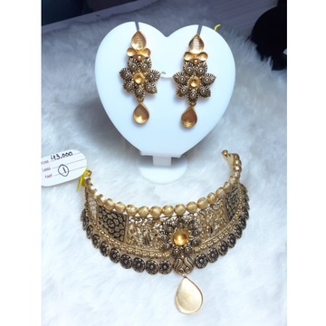 916 Gold Jadtar Khokha Necklace Set KG-N06 by 
