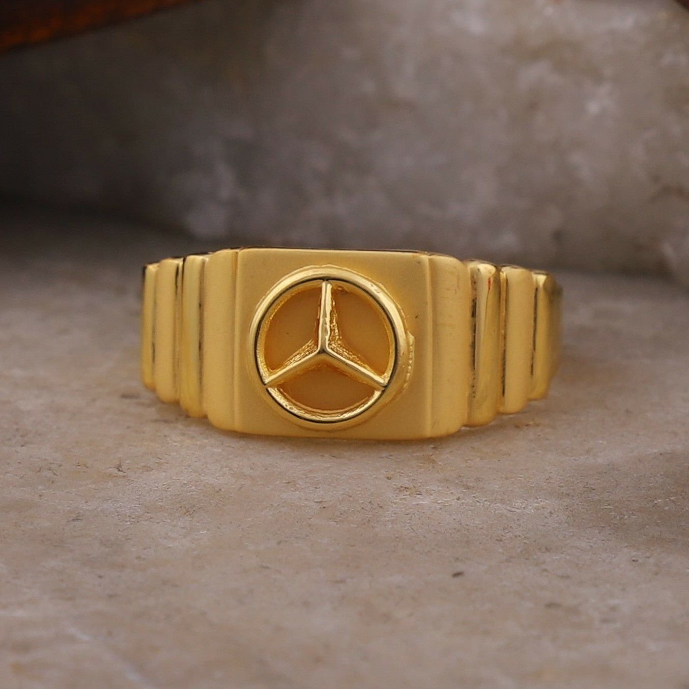 Mercedes Gold Ring For Men | SEHGAL GOLD ORNAMENTS PVT. LTD.