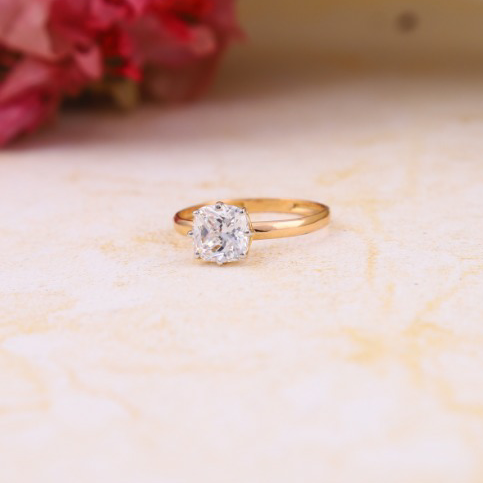 18ct Rose gold Solitaire Ladies Ring