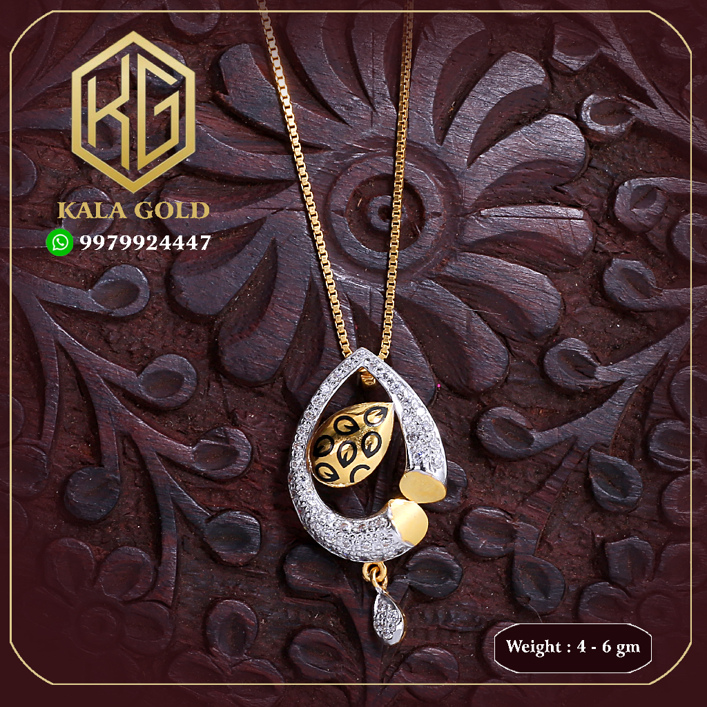 22ct Cz Dokiya Chain Pendant Set