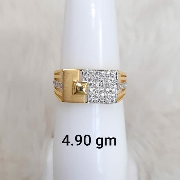 916 fancy daily wear Cz gents ring